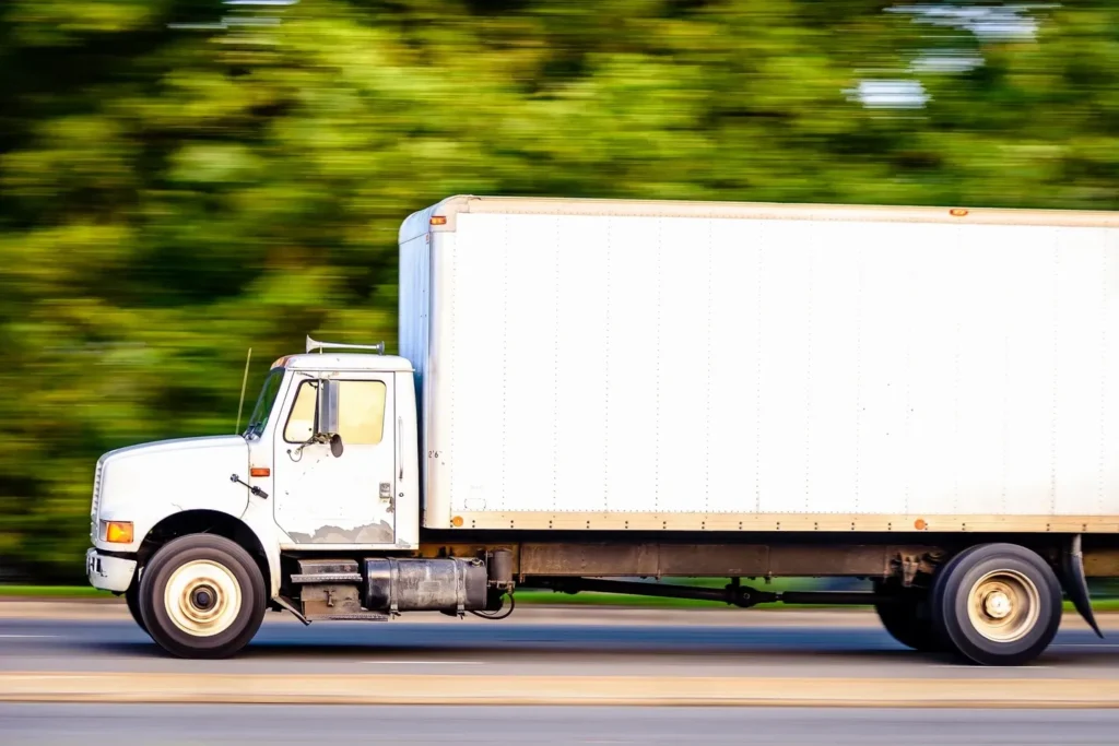 white moving truck